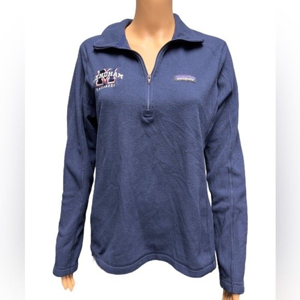 Patagonia Micro D 1/4-Zip Fleece Pullover with logo Navy Size Medium Men’s